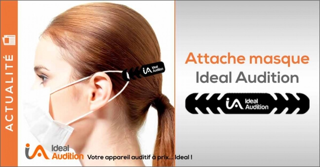 Attache masque Ideal Audition : évite la perte des aides auditives